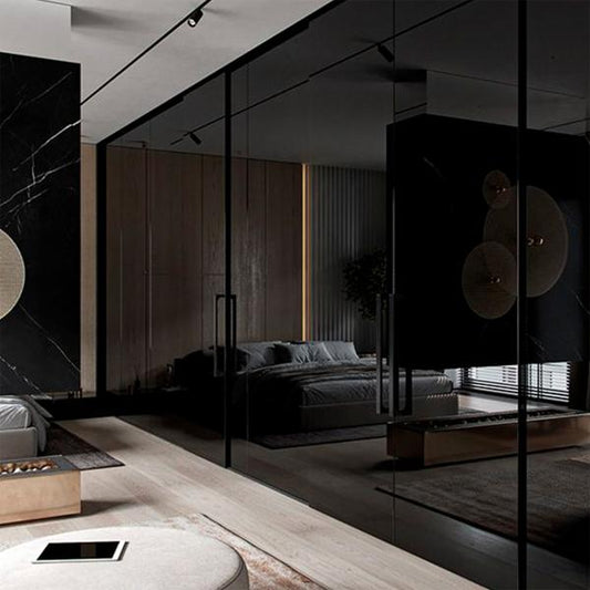 Panel de PVC tipo Espejo BLACK / Lámina de 1.22x2.44 m